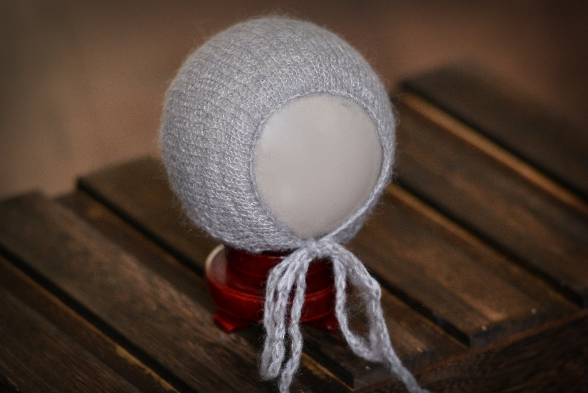 Mohair Bonnet - Silver-Newborn Photography Props