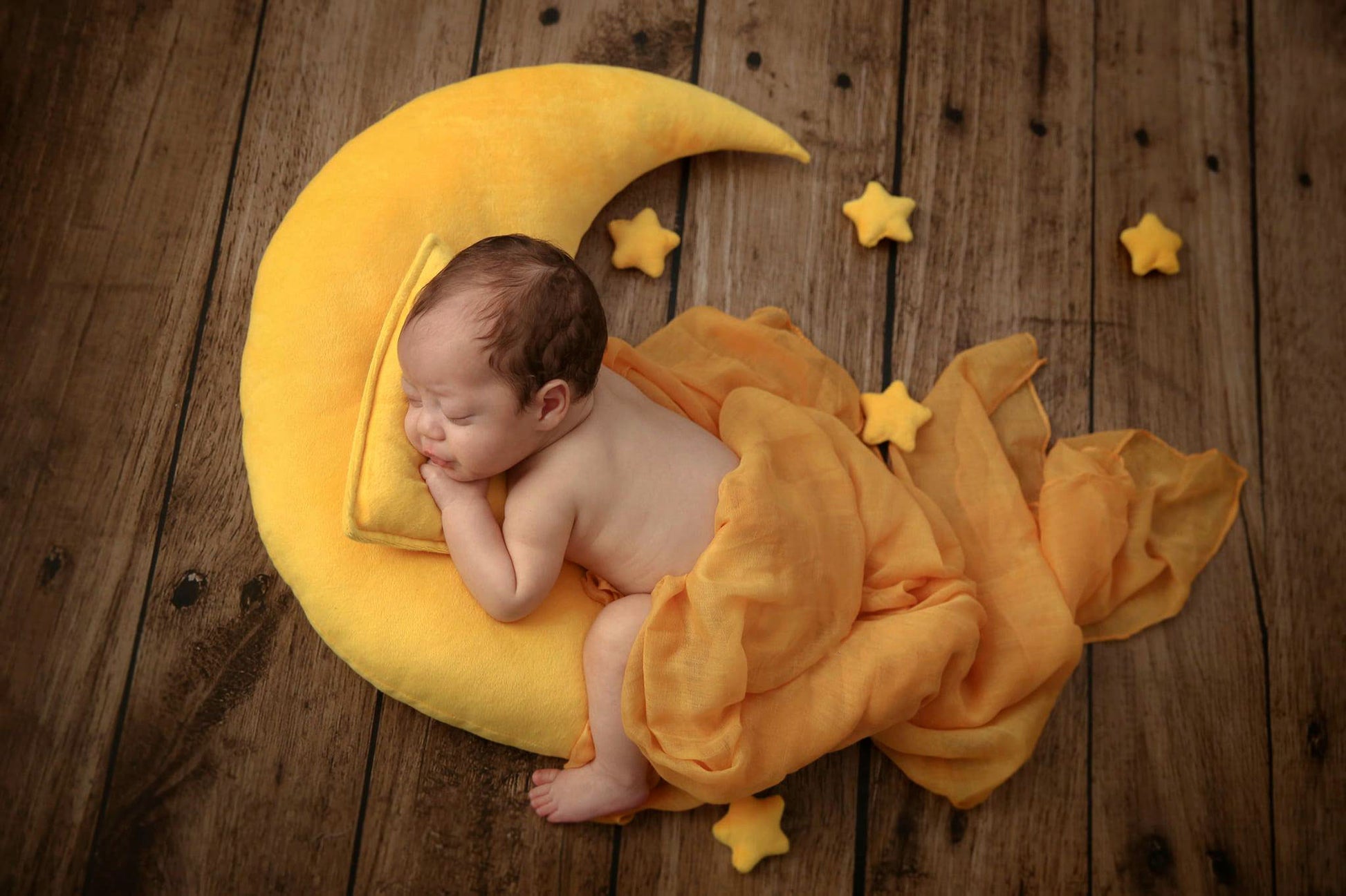 Dazzling, handmade Moon Pillow set for newborn photography. This is a must-have item for every newborn photographer.
