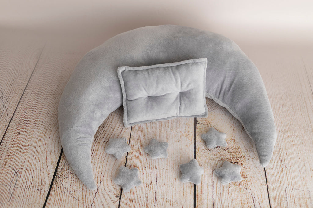 Moon Pillow Set - Silver