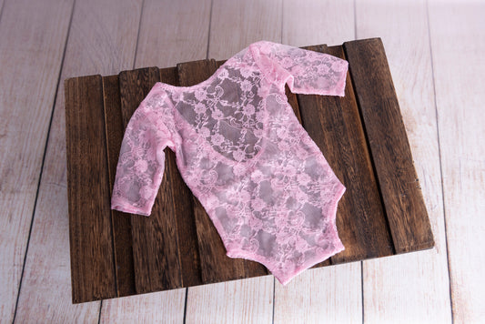 Lace Bodysuit - Light Pink