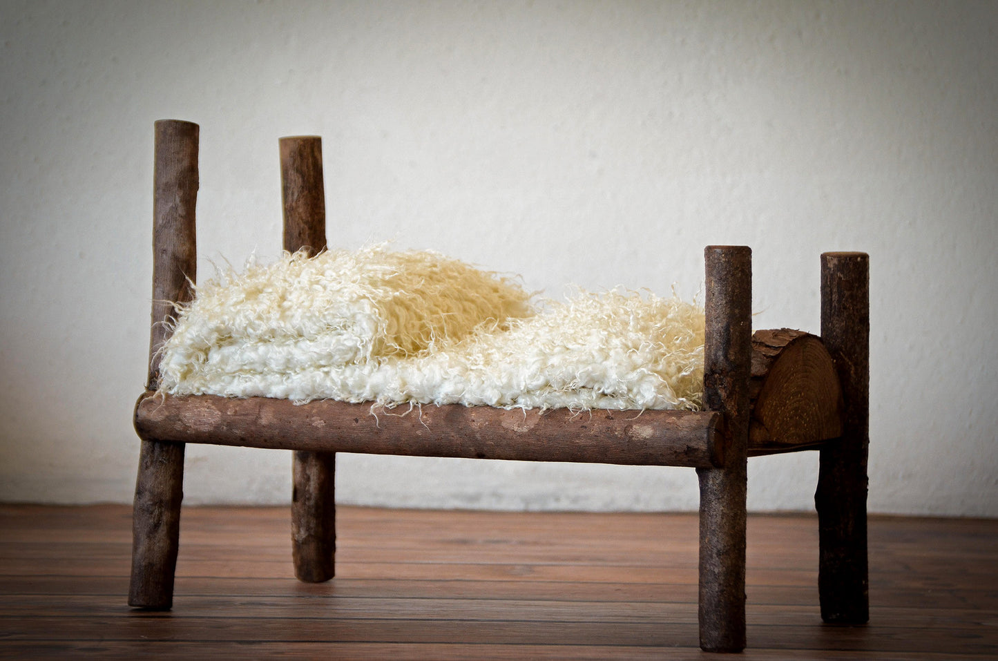 Rustic Bed - Log Headboard-Newborn Photography Props