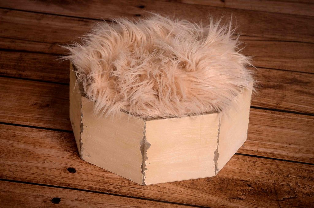 Rustic Bucket - Octogonal - Cream-Newborn Photography Props