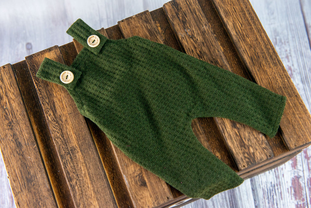 Overall with Buttons - Perforated - Olive