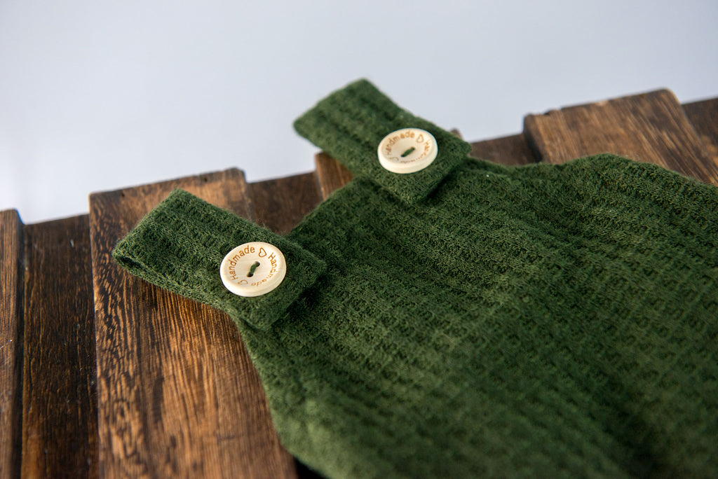 Overall with Buttons - Perforated - Olive