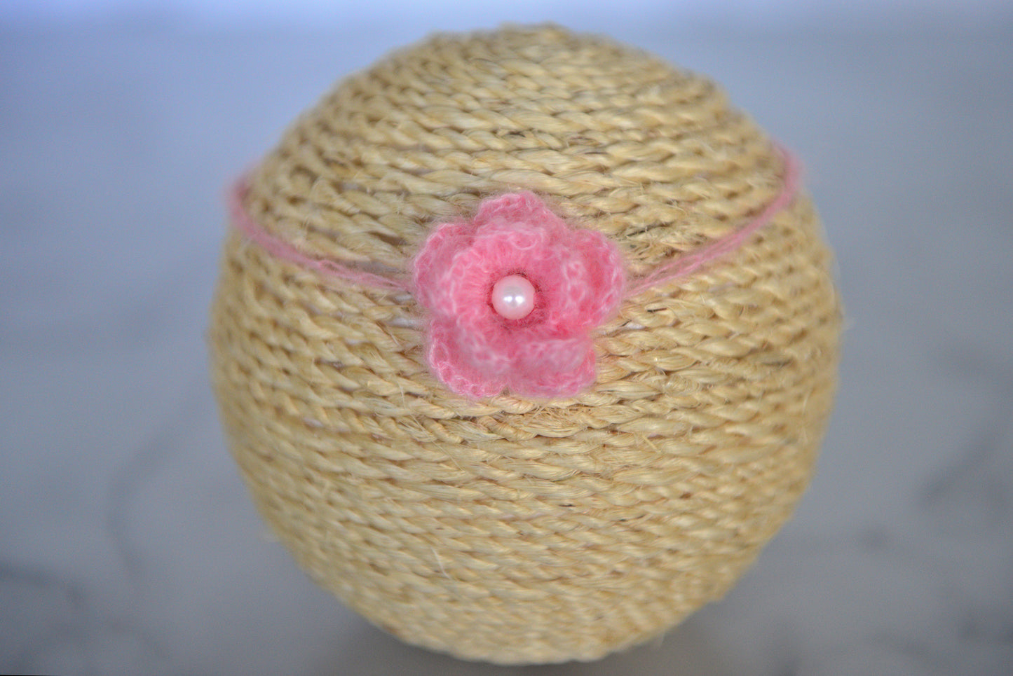 Mohair Flower Headband - Pink