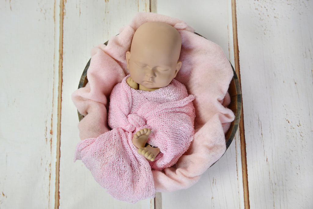 Wool Wrap - Light Pink-Newborn Photography Props