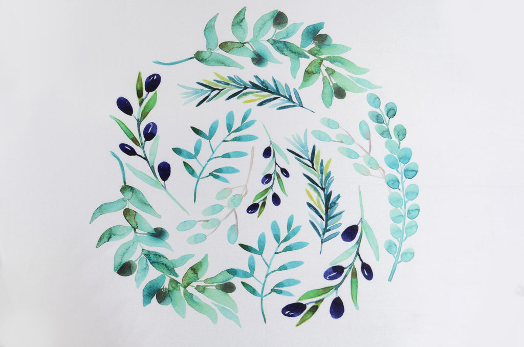 Printed Fabric - Olive Branches