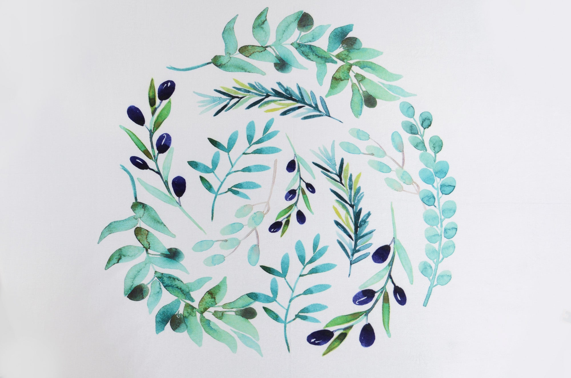 Printed Fabric - Olive Branches