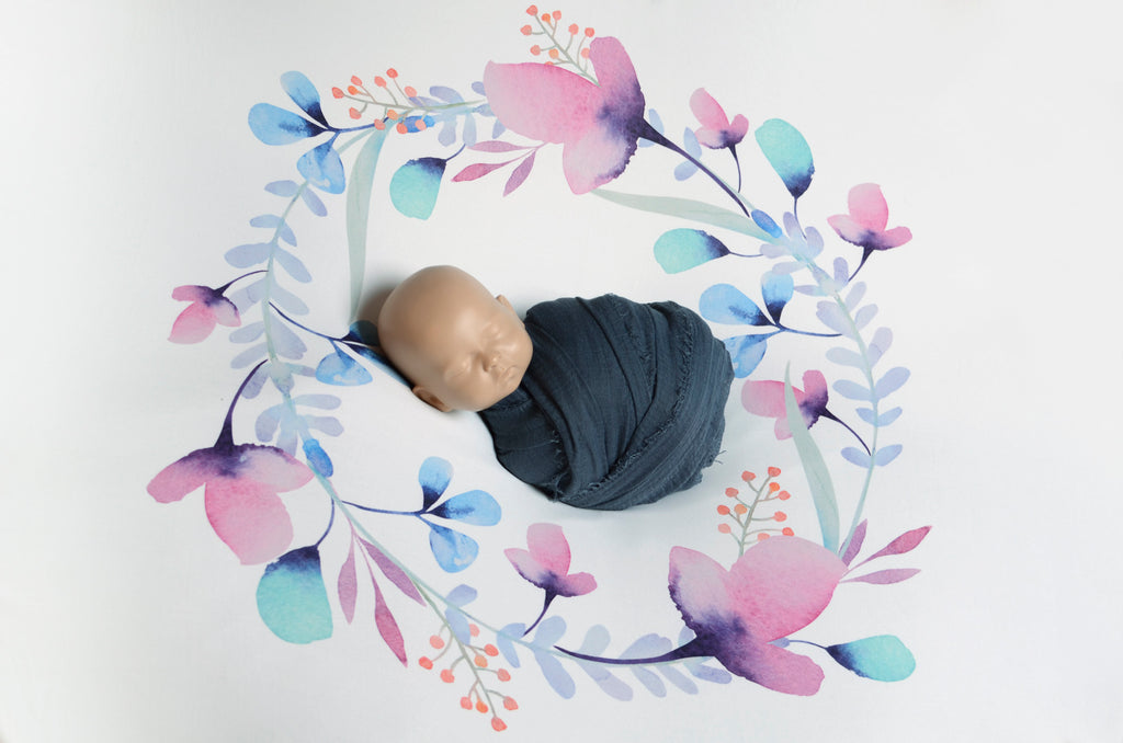 Printed Fabric - Blue Buttercup