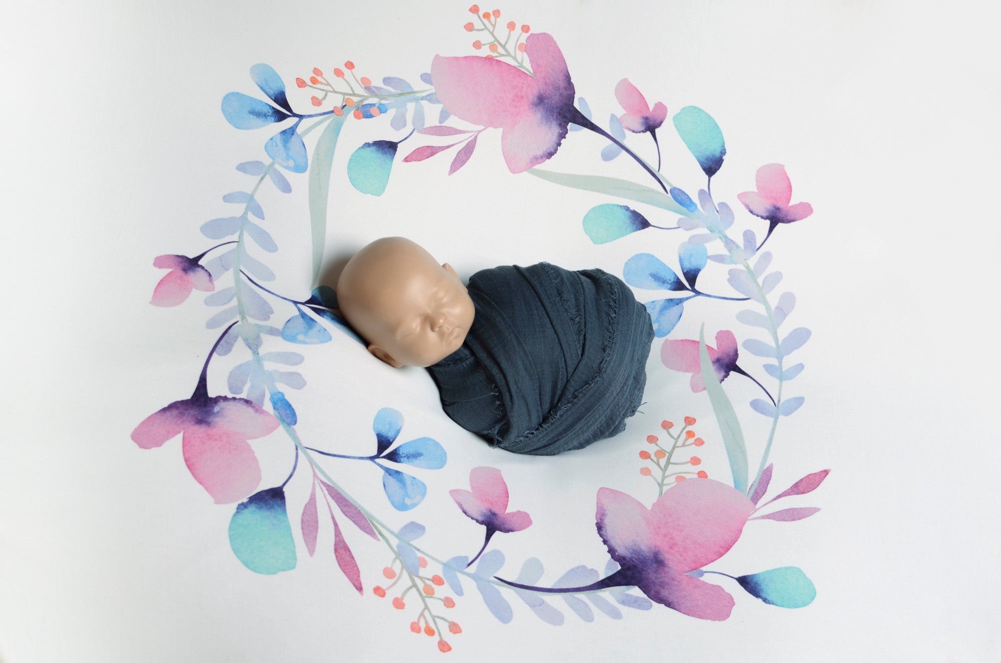 Printed Fabric - Blue Buttercup