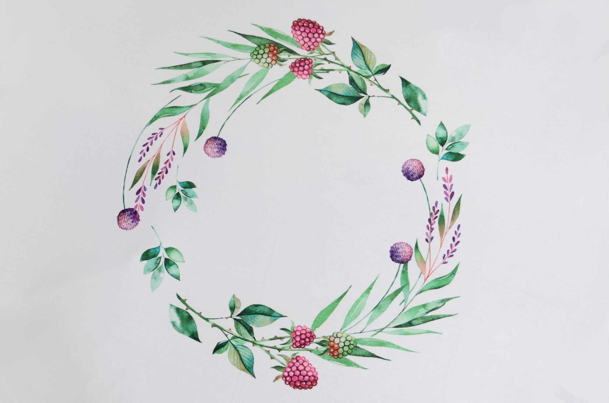 Printed Fabric - Raspberries