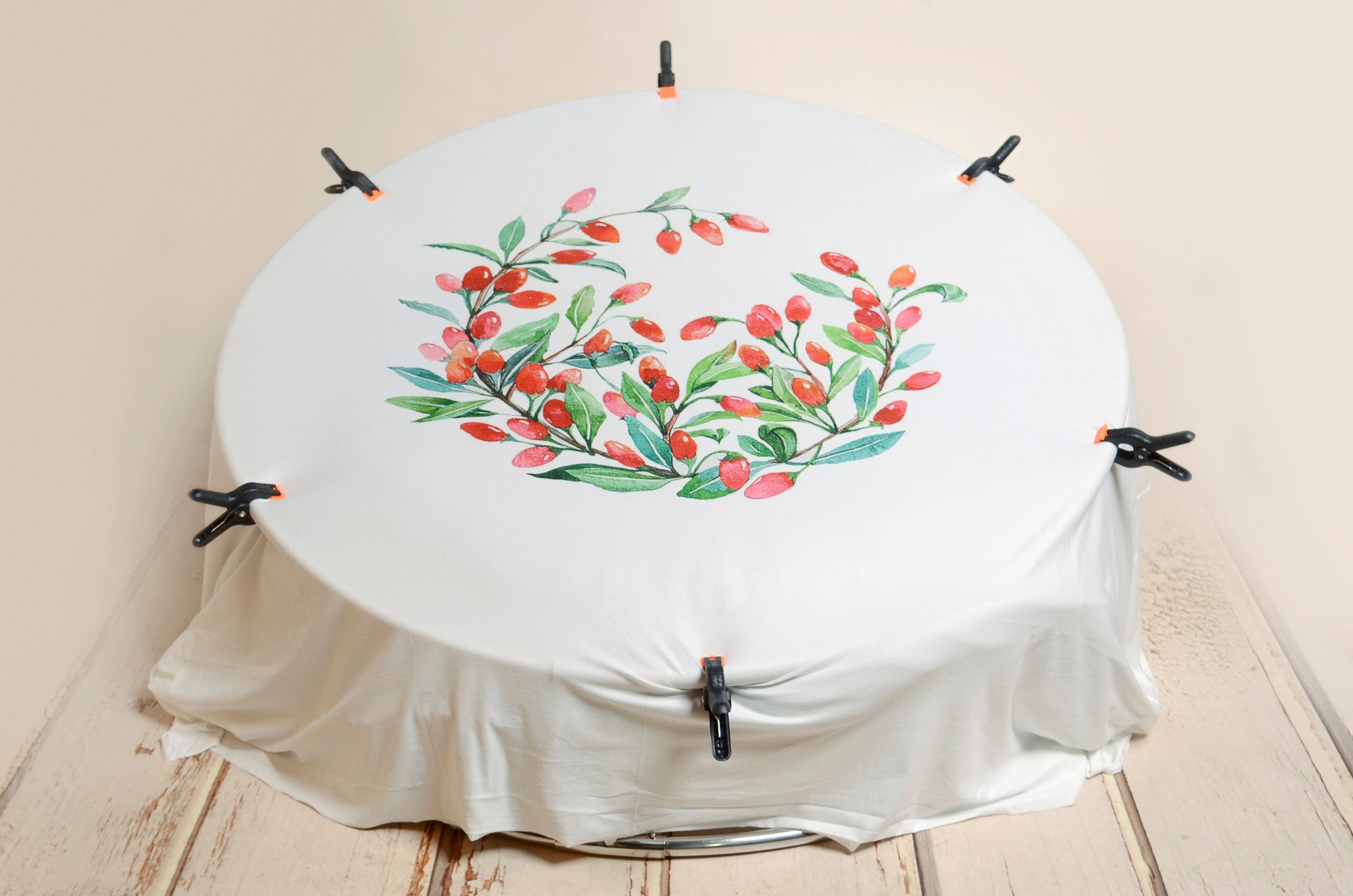 Printed Fabric - Red Berries