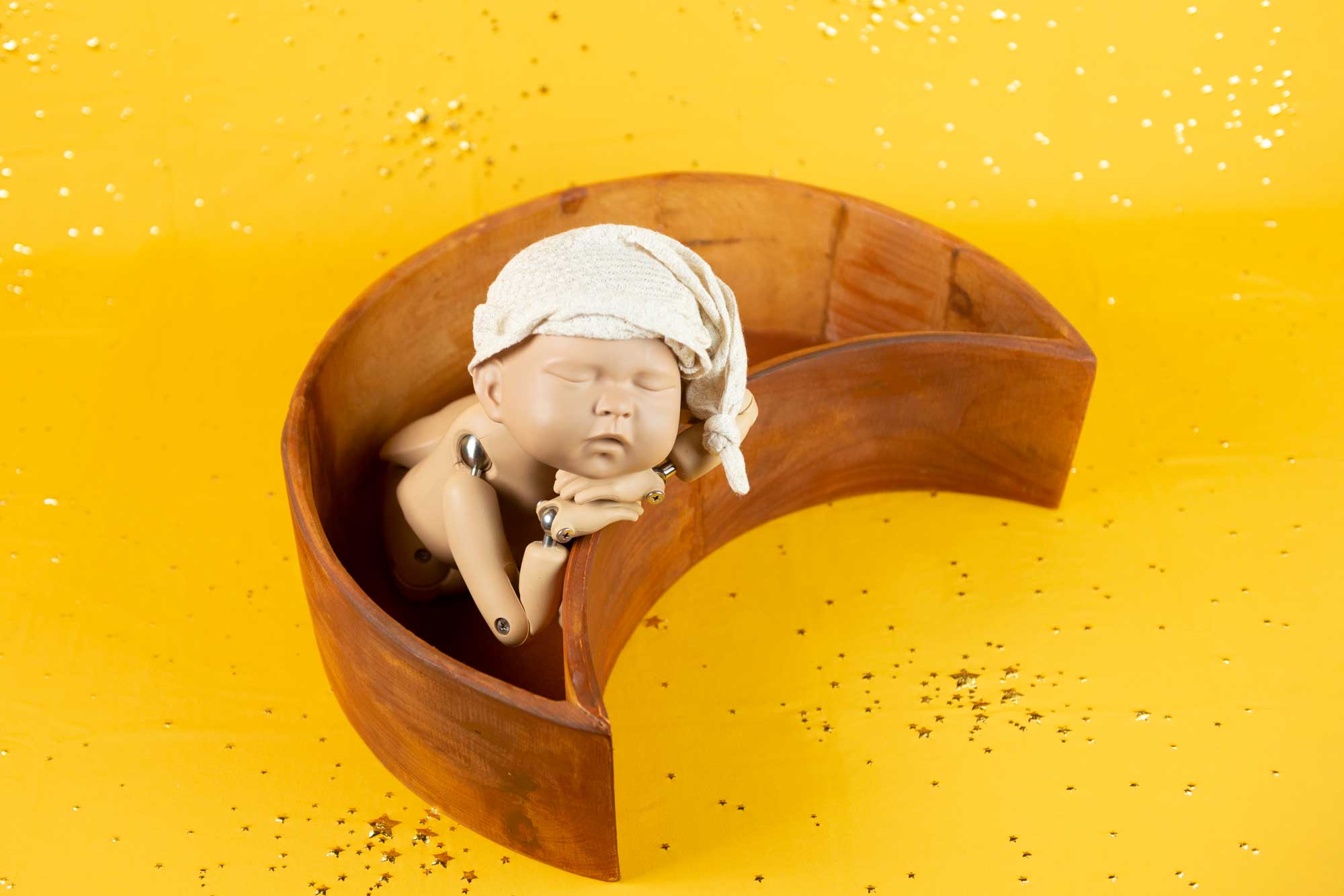 Printed Fabric - Starry Mustard