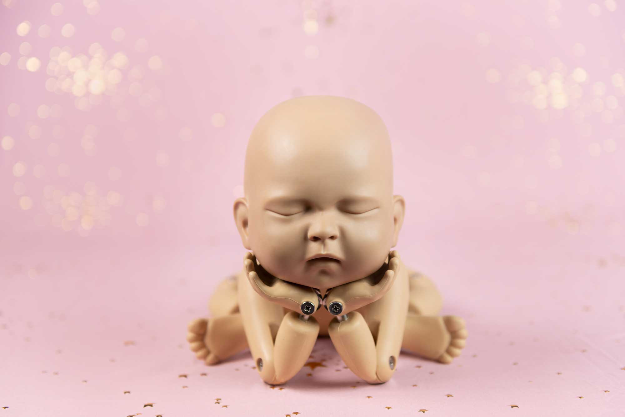 Printed Fabric - Starry Pink