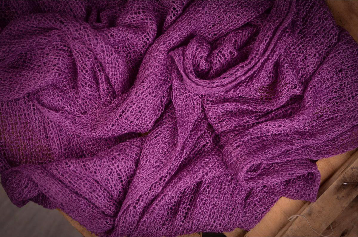 Stretch Knit Baby Wrap - Purple-Newborn Photography Props