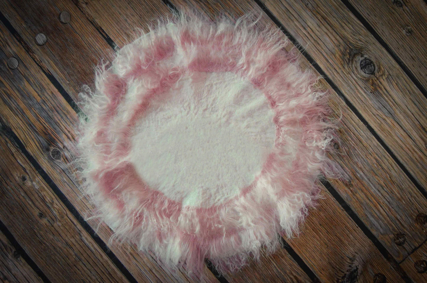 Natural Wool Base - Pink-Newborn Photography Props