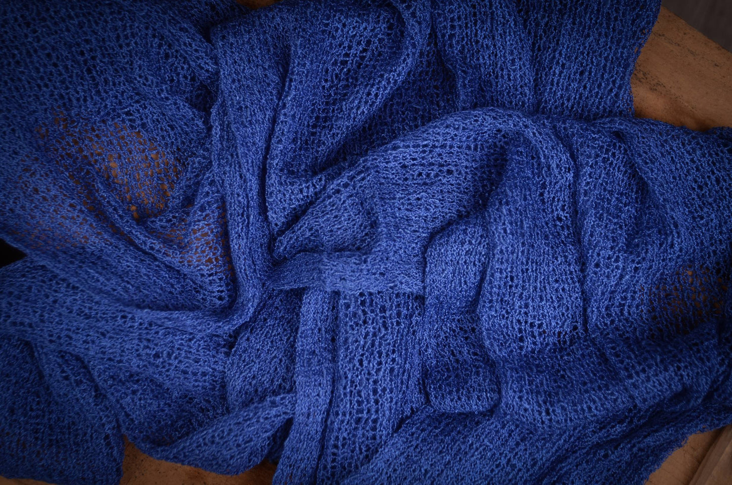 Stretch Knit Baby Wrap - Intense Blue-Newborn Photography Props
