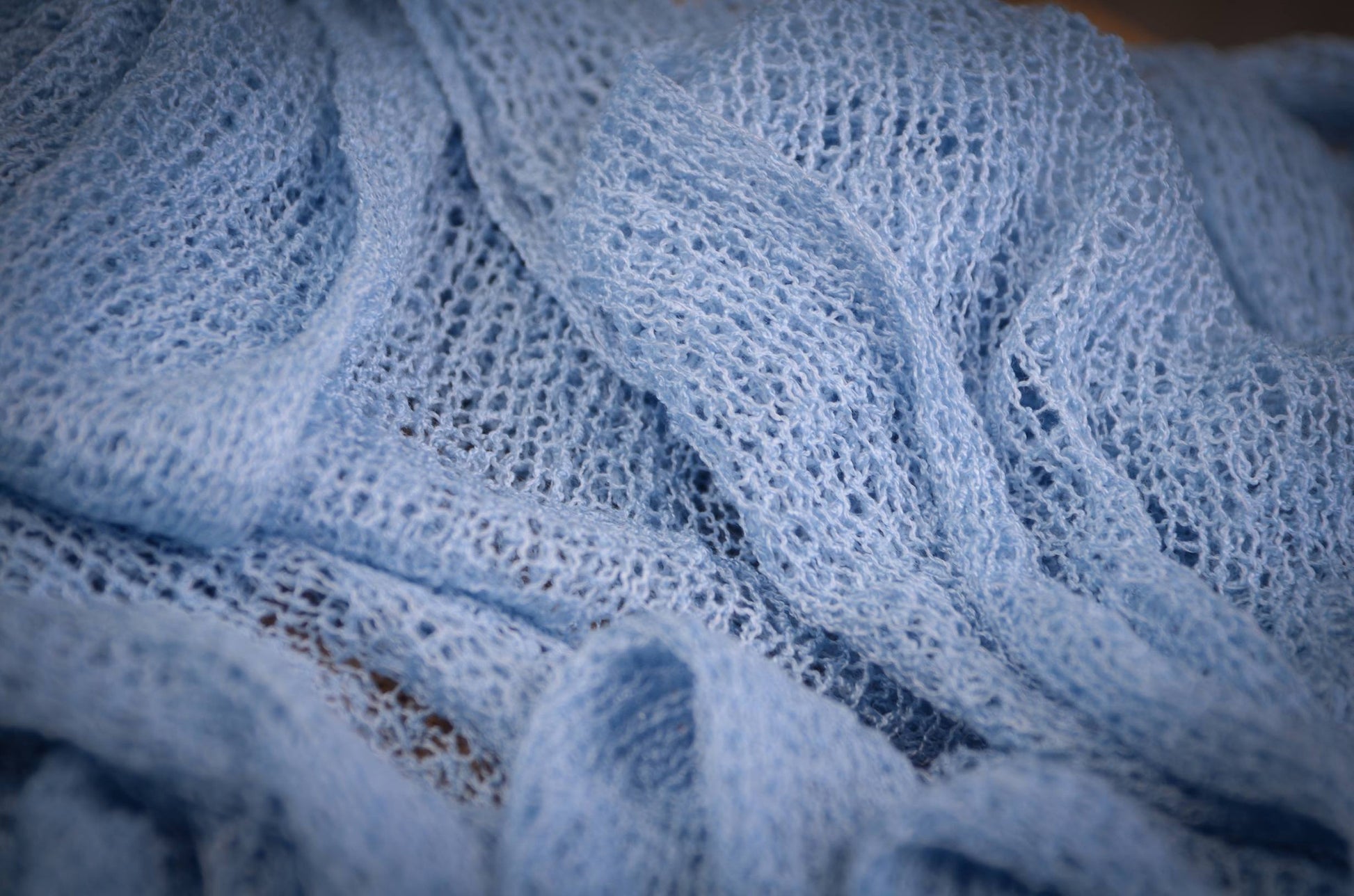 Stretch Knit Baby Wrap - Light Blue-Newborn Photography Props