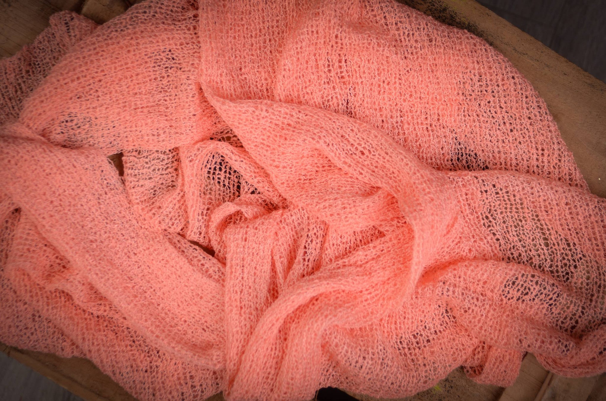Stretch Knit Baby Wrap - Pink Salmon-Newborn Photography Props