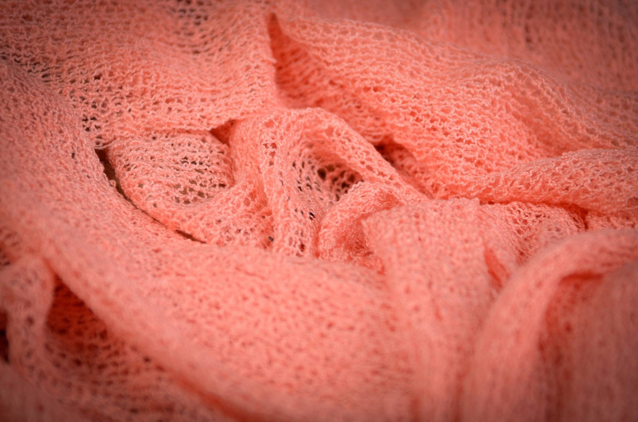Stretch Knit Baby Wrap - Pink Salmon-Newborn Photography Props