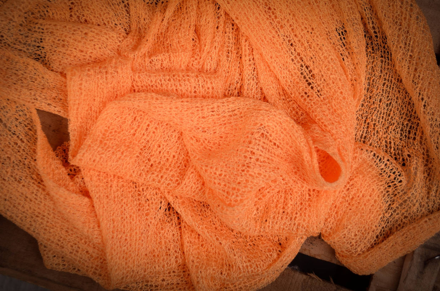 Stretch Knit Baby Wrap - Light Orange-Newborn Photography Props