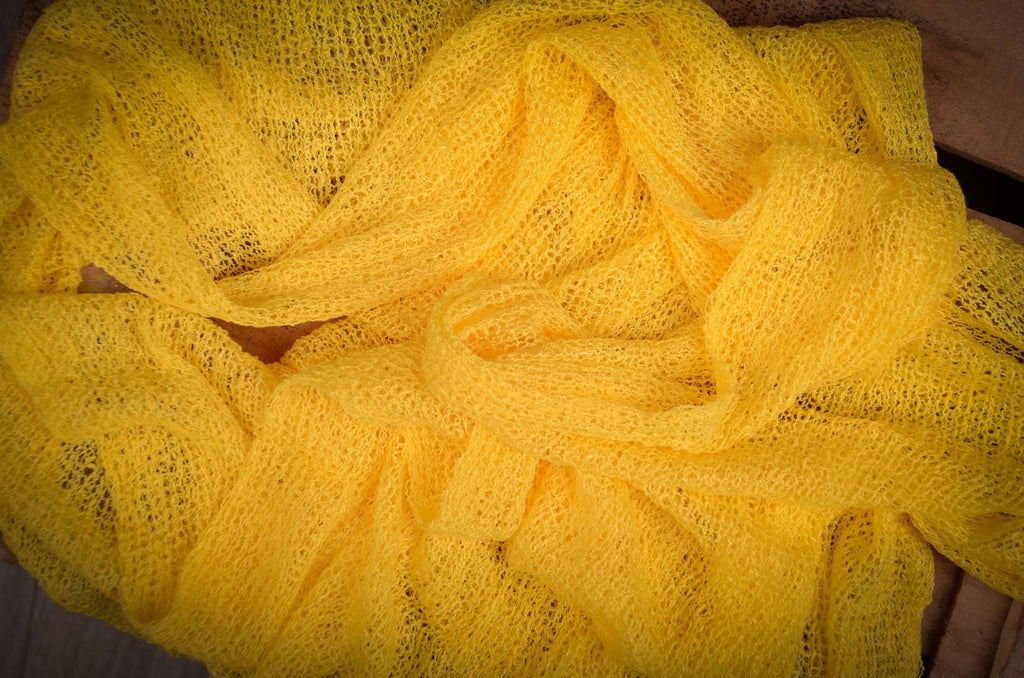 Stretch Knit Baby Wrap - Yellow-Newborn Photography Props
