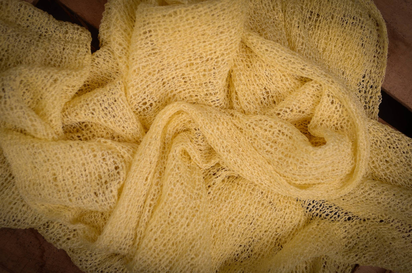 Stretch Knit Baby Wrap - Light Yellow-Newborn Photography Props