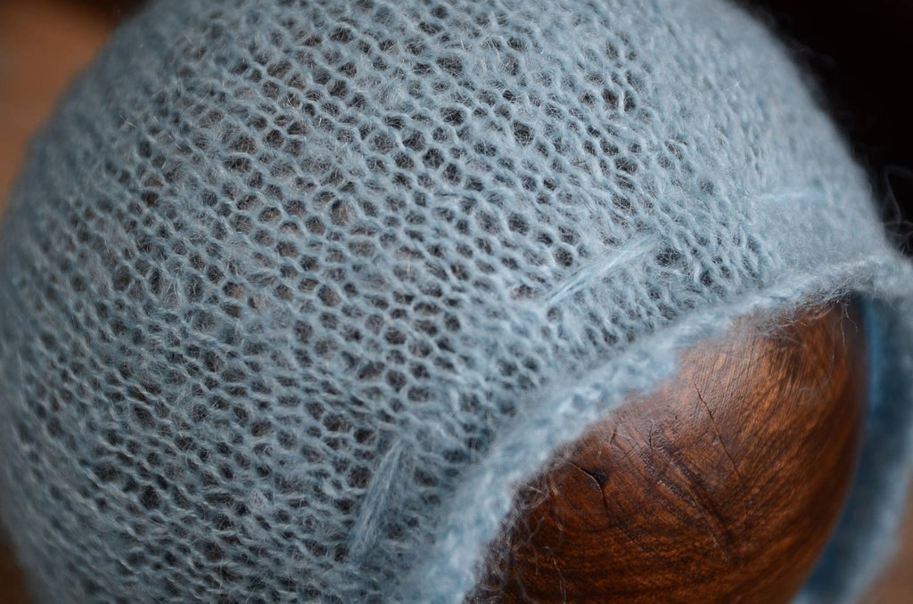 Adjustable Pointy Mohair Bonnet - Cloud-Newborn Photography Props