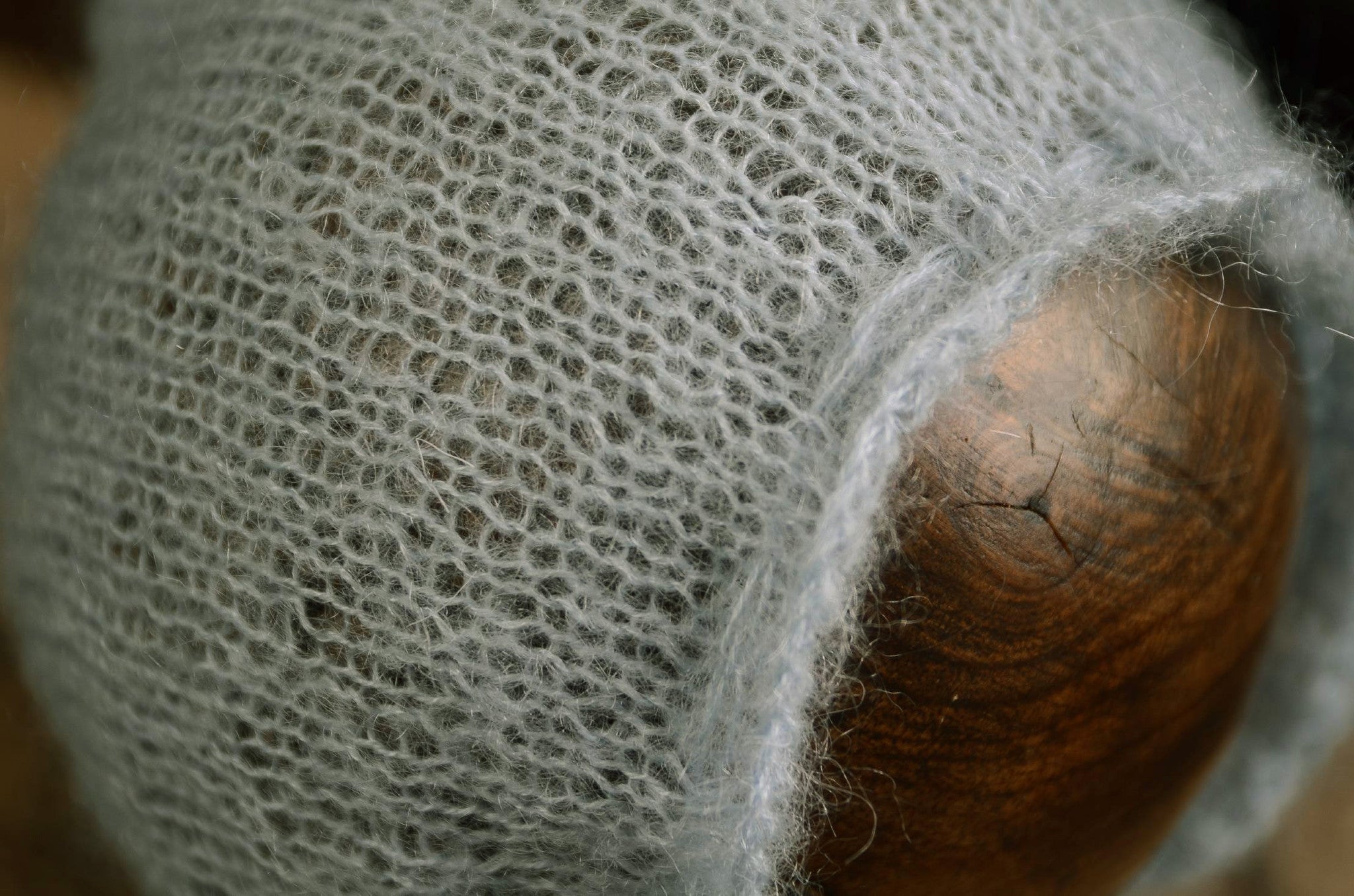 Adjustable Pointy Mohair Bonnet - Pale Green-Newborn Photography Props