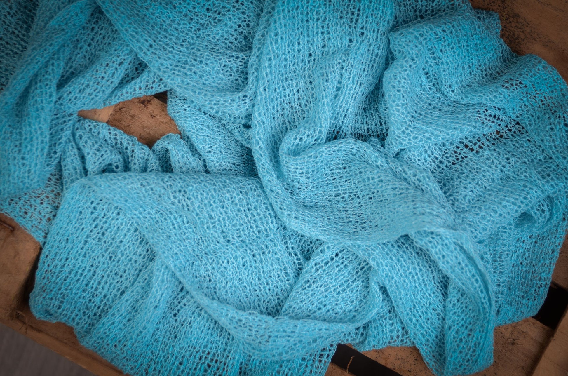 Stretch Knit Baby Wrap - Turquoise-Newborn Photography Props