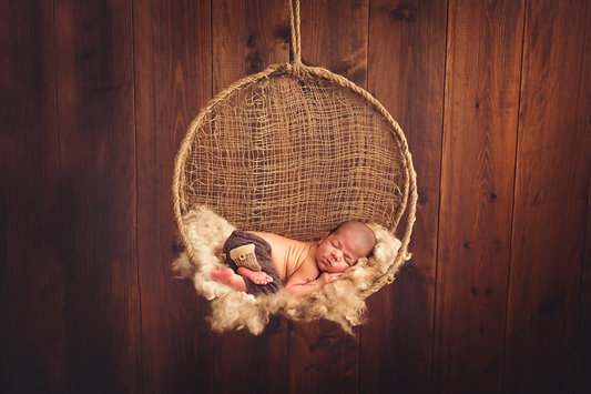 Round Rustic Swing-Newborn Photography Props