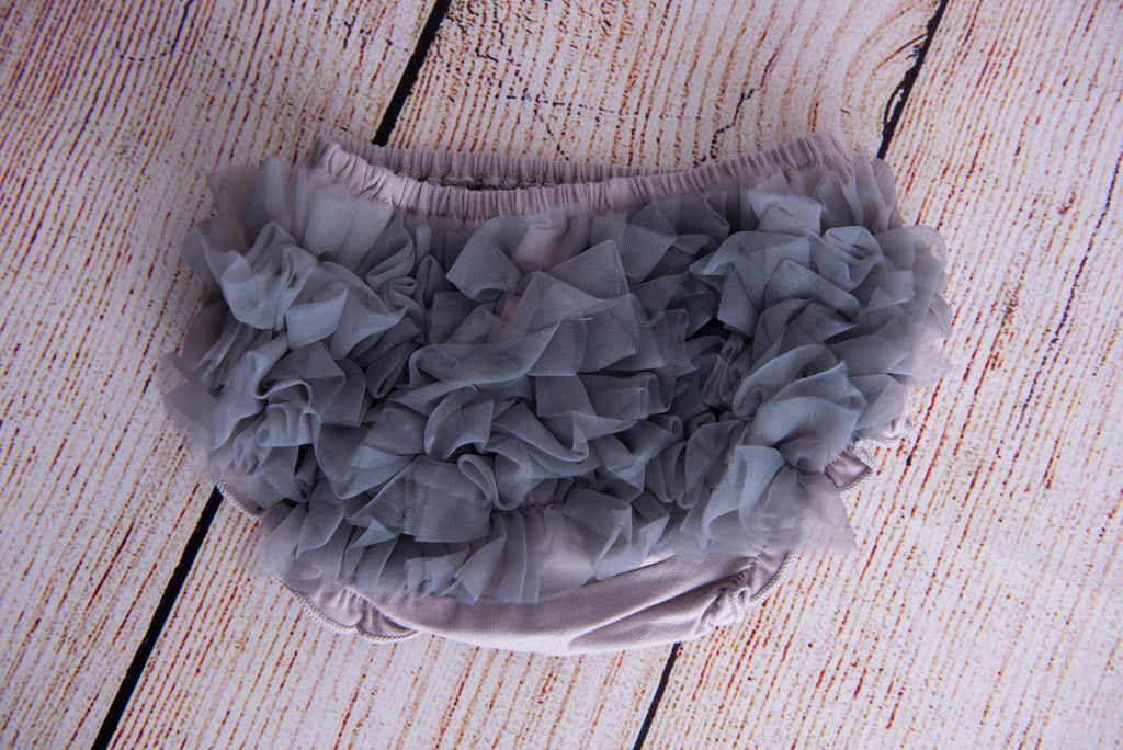 Ruffled Pants - Gray