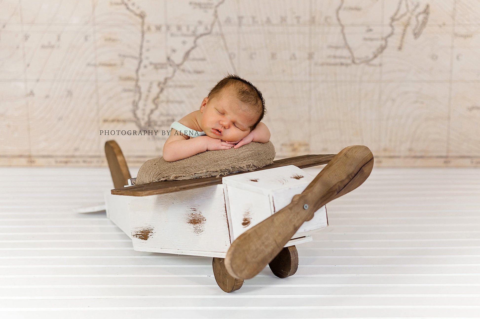 Vintage Airplane Newborn Photography Prop