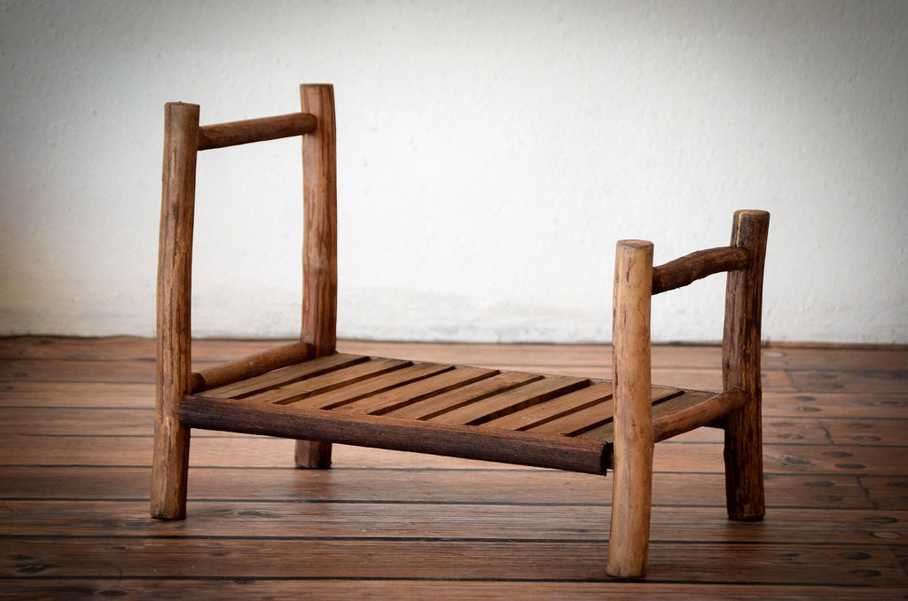 Rustic Bed - Plain Headboard-Newborn Photography Props