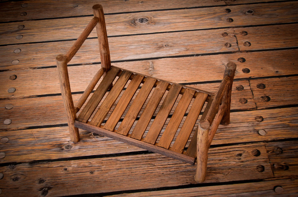 Rustic Bed - Plain Headboard-Newborn Photography Props