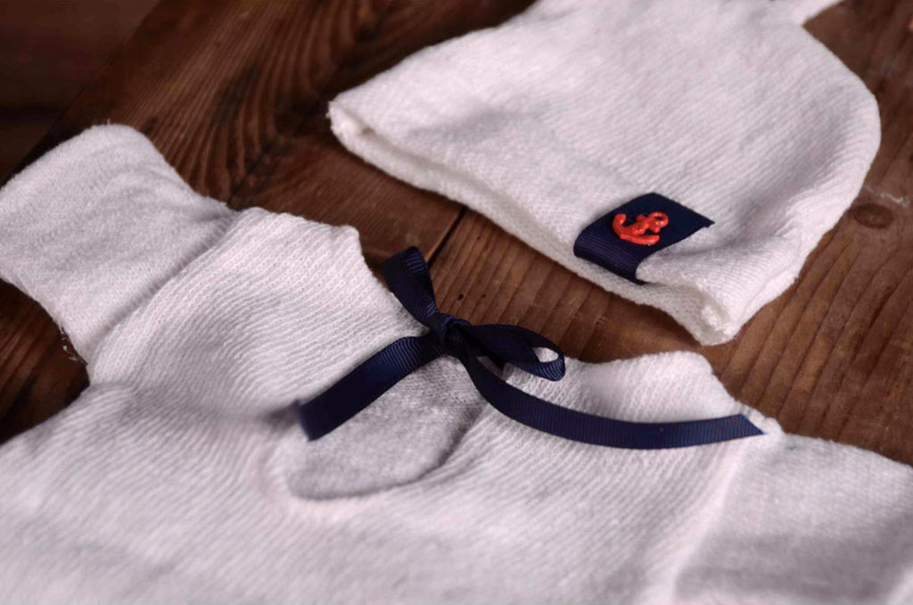 SET Sailor - White-Newborn Photography Props