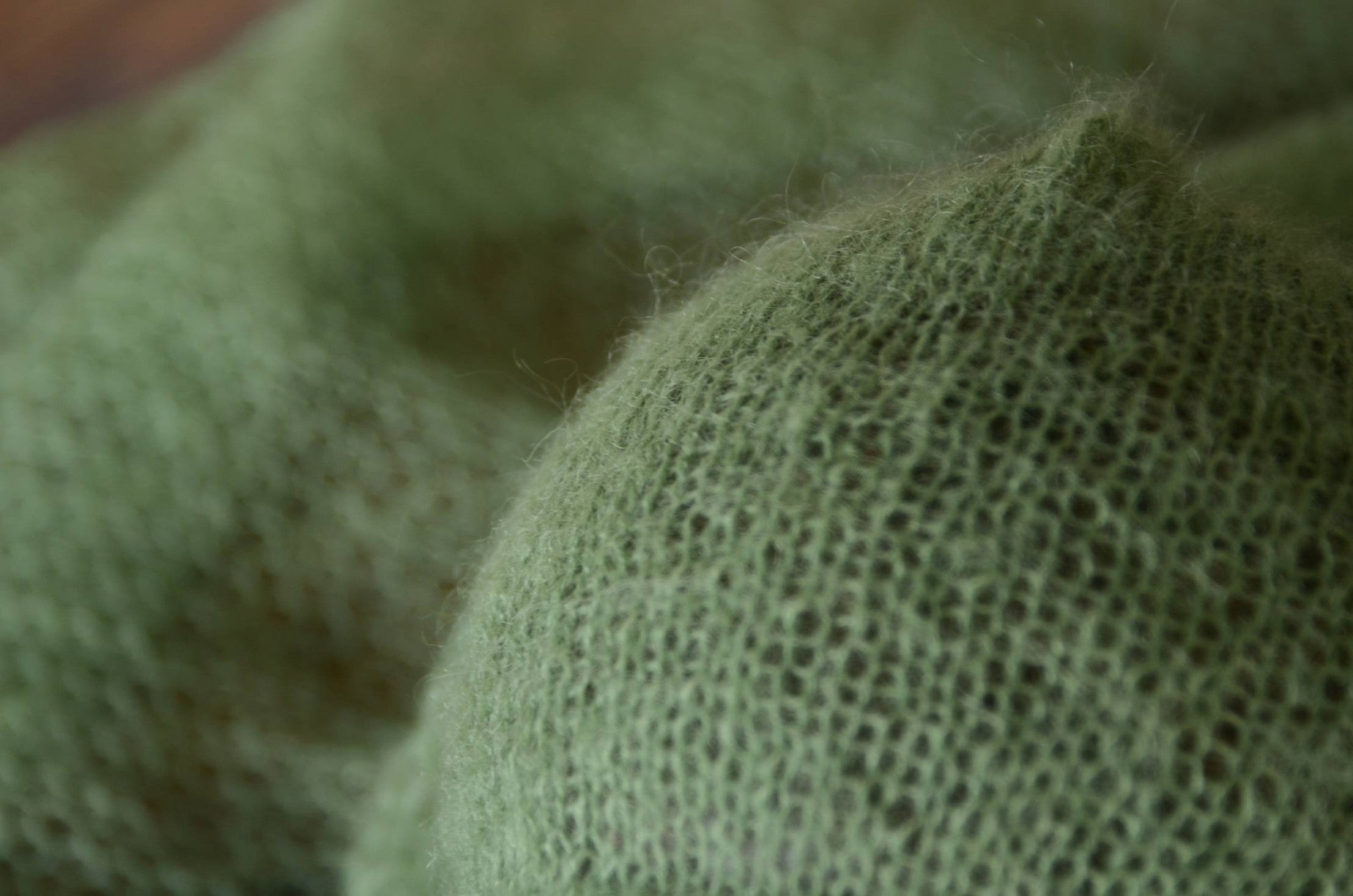 SET Mohair Knit Baby Wrap and Bonnet - Sage-Newborn Photography Props