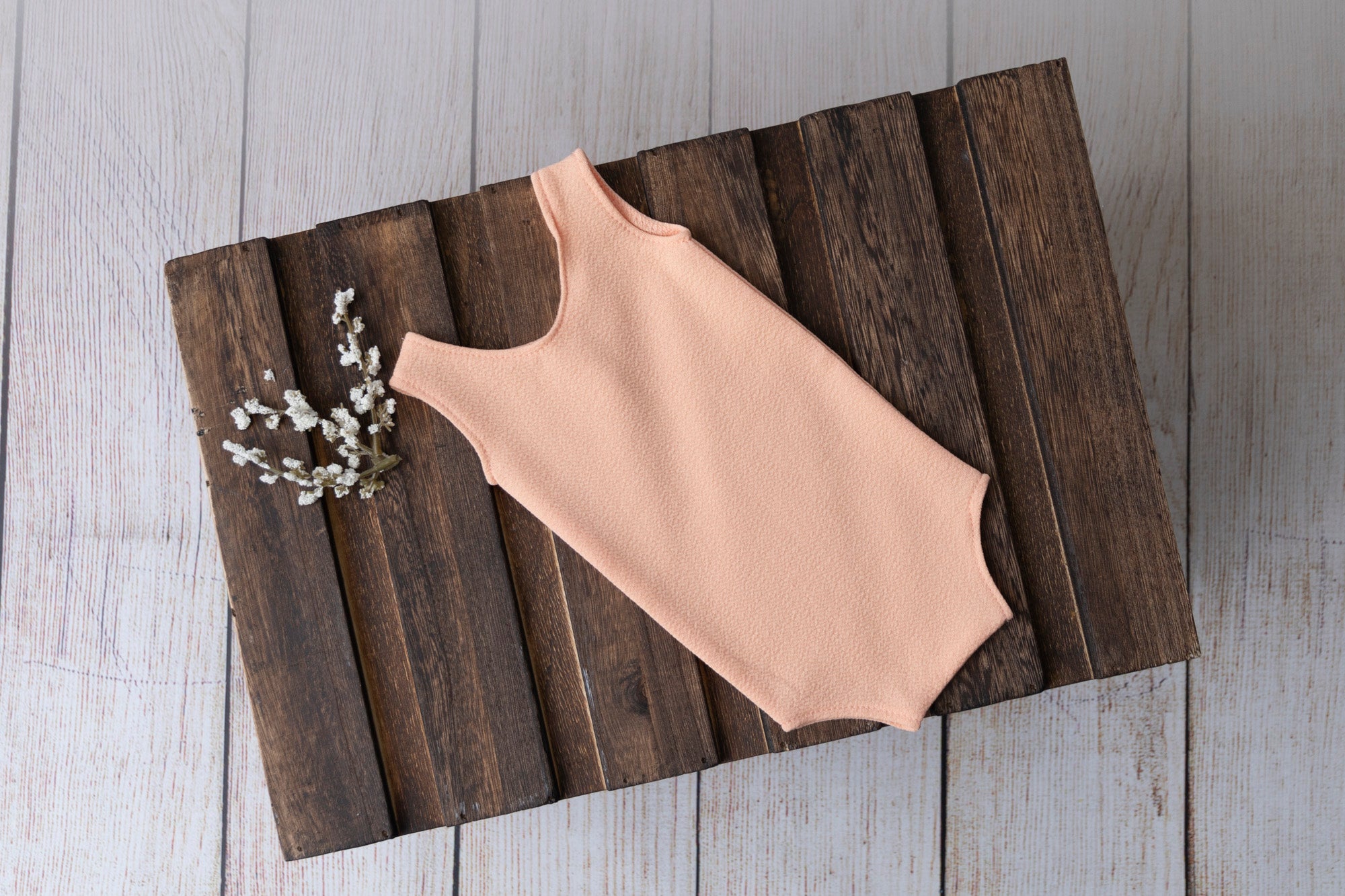 Peach Baby Diggers Printed ROmper
