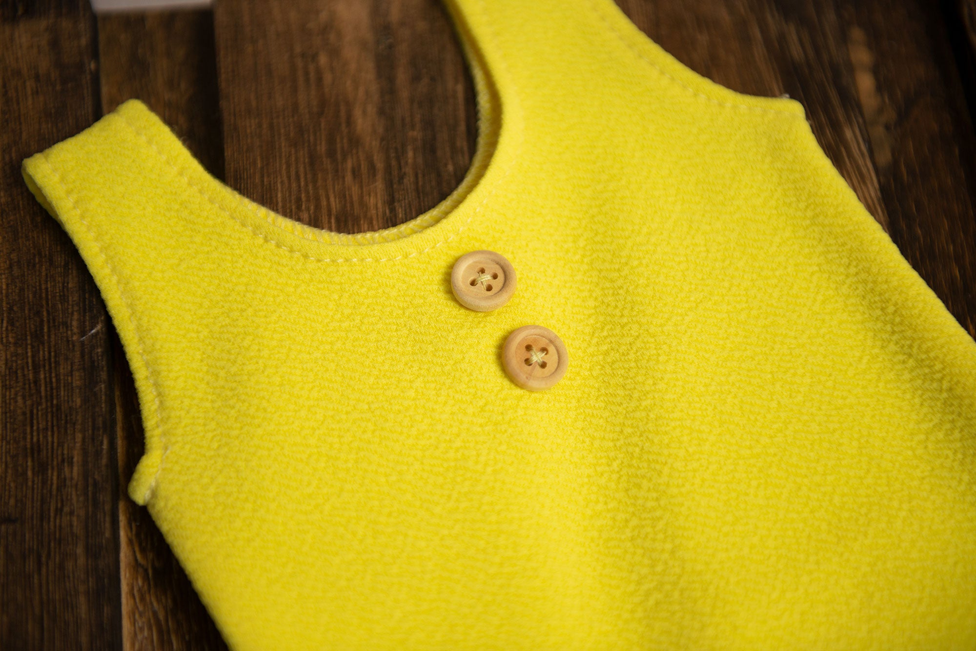 Sleeveless Stitch Romper - Textured - Yellow