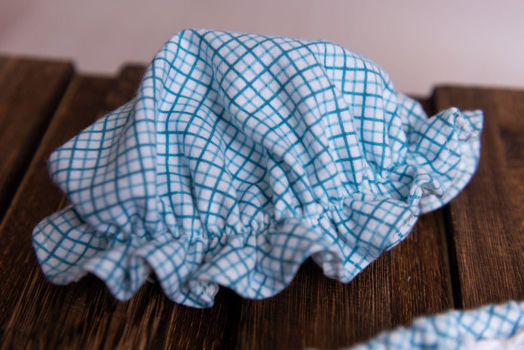 SET Bath/Spa Bloomer and Shower Cap - Blue