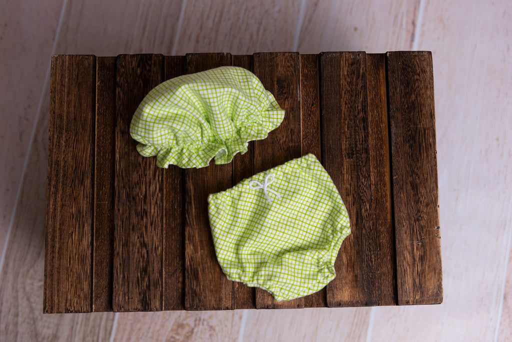 SET Bath/Spa Bloomer and Shower Cap - Green