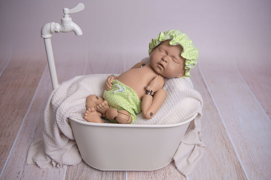 SET Bath/Spa Bloomer and Shower Cap - Green