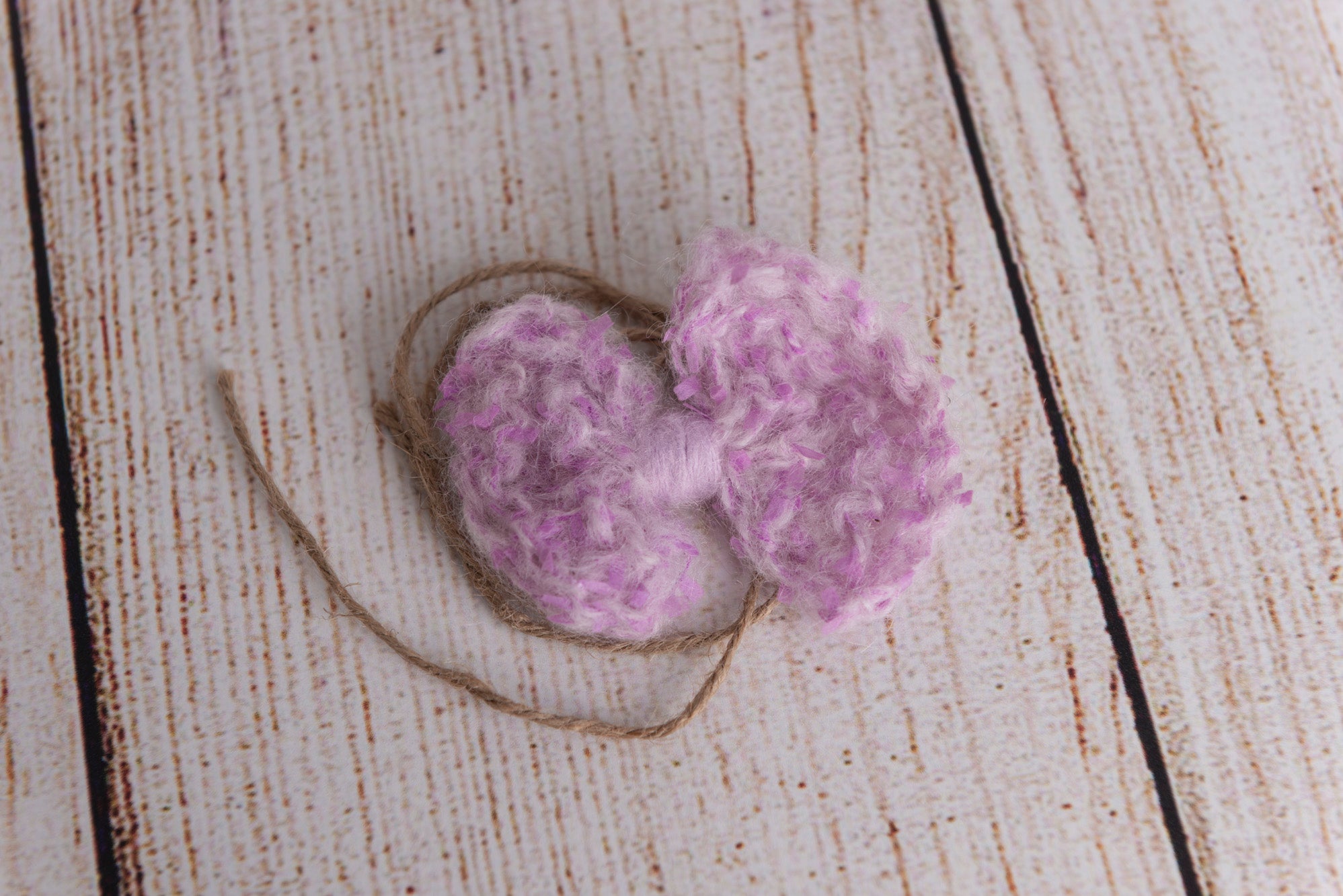 Speckled Mohair Bow Headband - Lilac