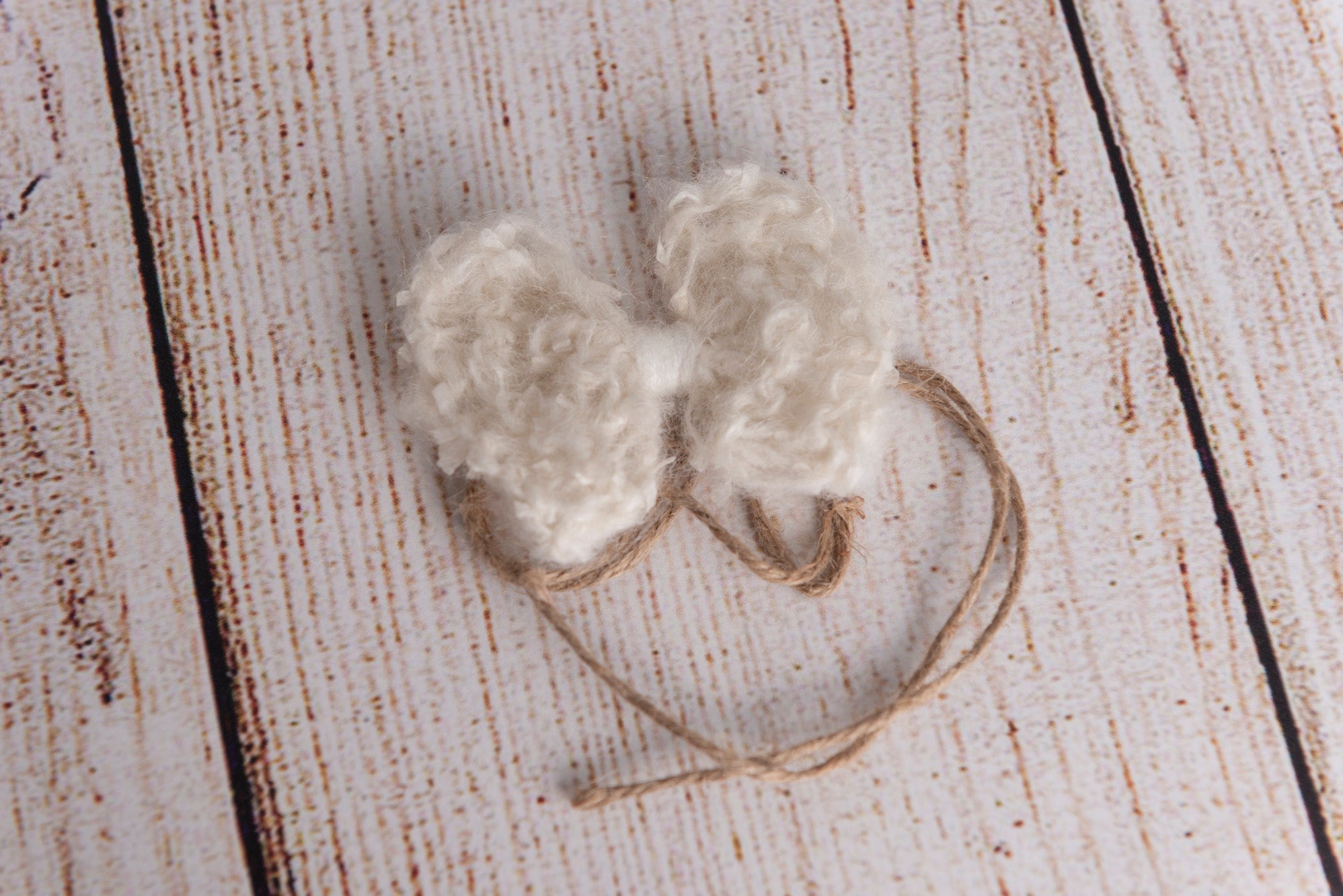 Speckled Mohair Bow Headband - Milk White