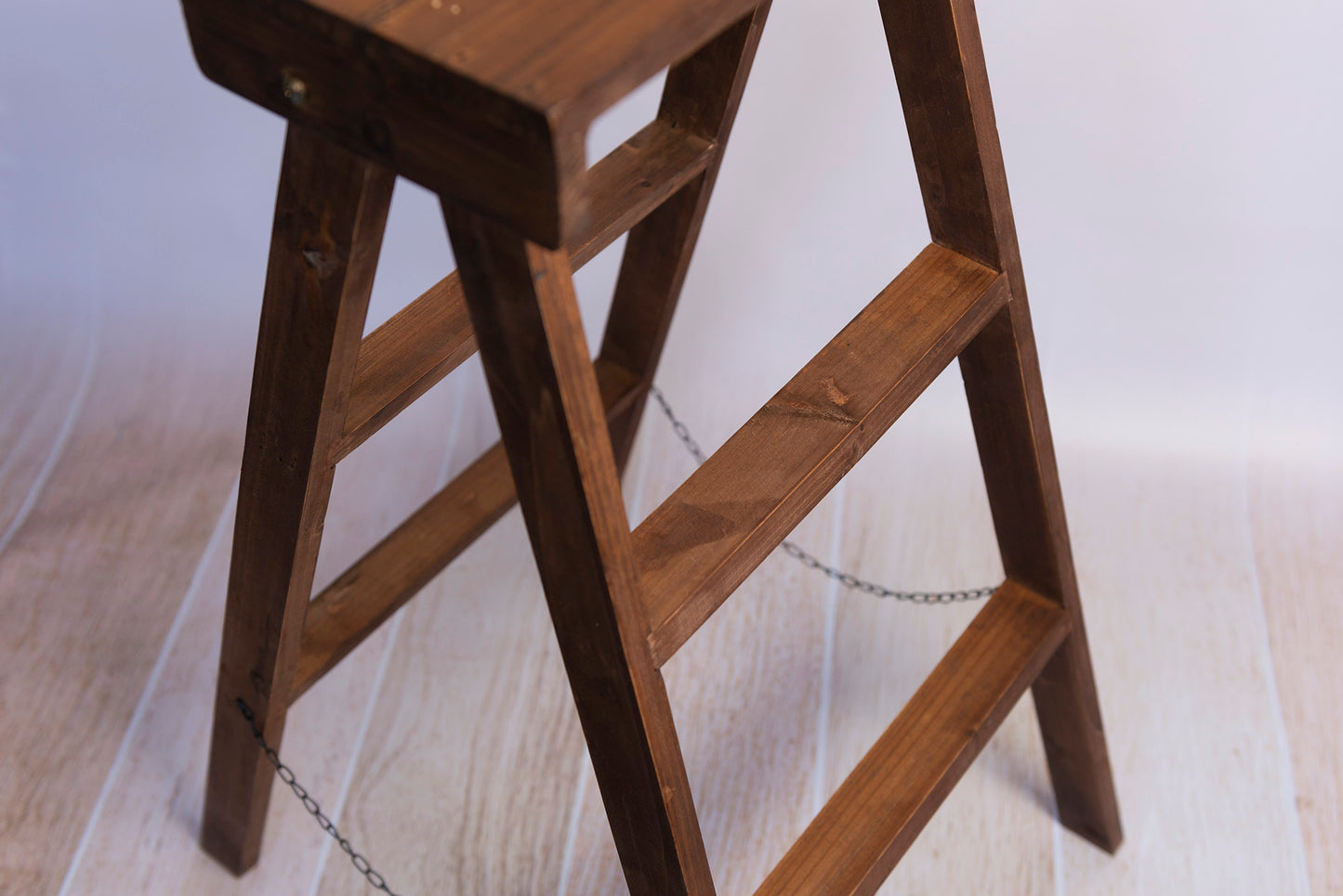 Wooden Step Ladder - Brown