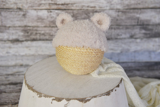 Teddy Bear Hat for newborn photography