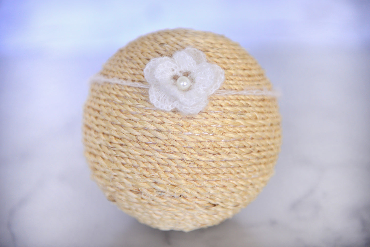 Mohair Flower Headband - White