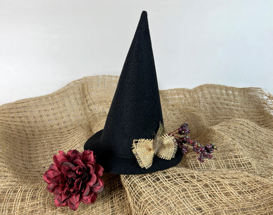 Baby Witch Hat - Jute Bow
