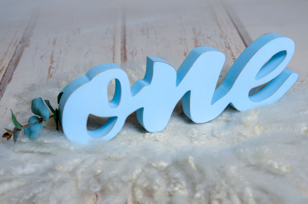 Wooden One - Script - Blue