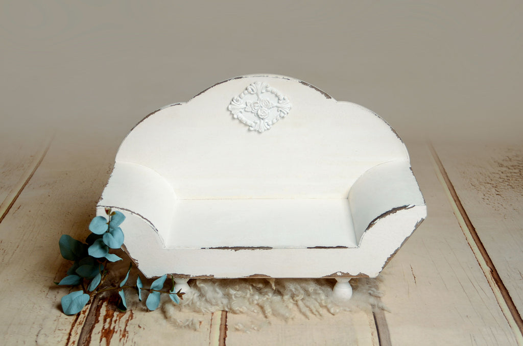 Wooden Bench - Model 1 - White